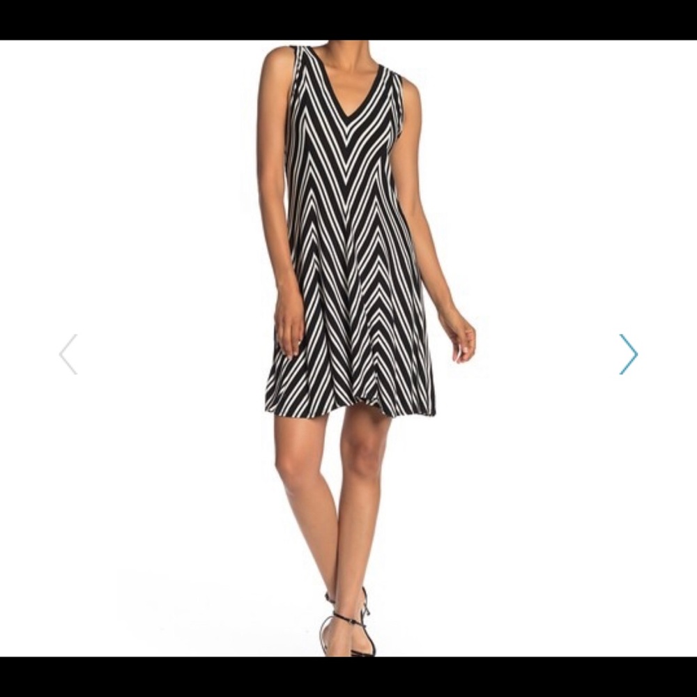 Max Studio Sleeveless Chevron Print Dress
